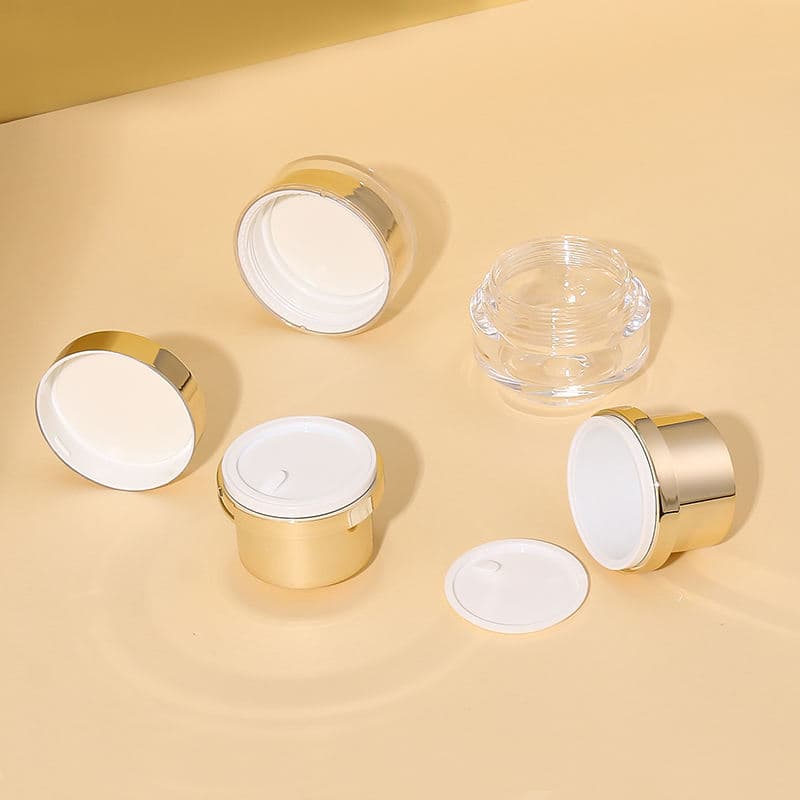 Jars With Gold Screw Caps Skin Care Cream Jars Refillable Jar Cosmetic Jar