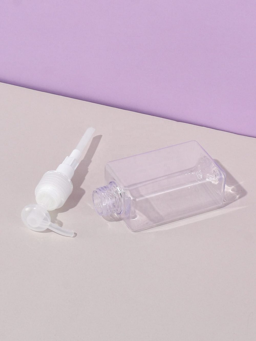 Plastic Square Bottle Body Lotion Bottle Skin Care Packaging