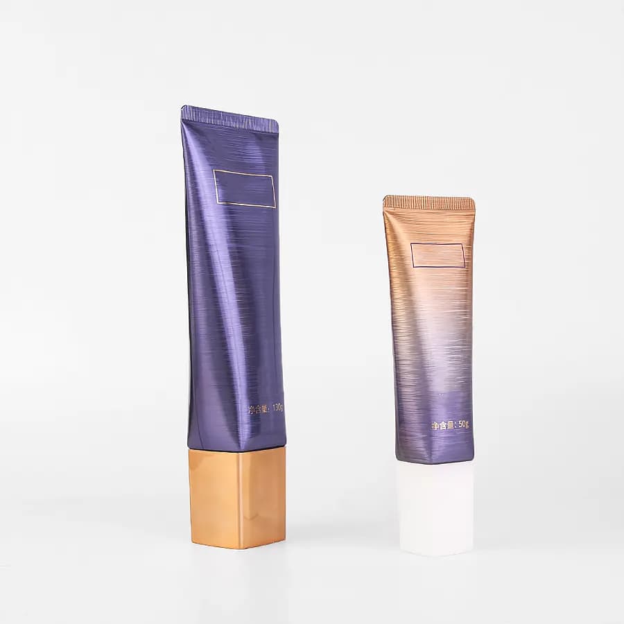 Custom Logo Shiny Cosmetic Sunscreen Face Cream Plastic Tube, soft tube, squeezable tube, skincare tube, cosmetic tube 