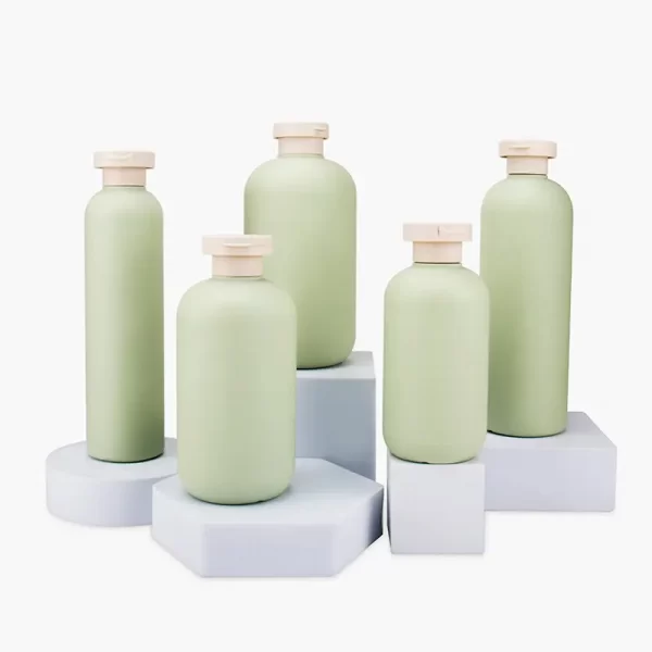 200ml 250ml 300ml 400ml 500ml hdpe green color bottle with flip top cap