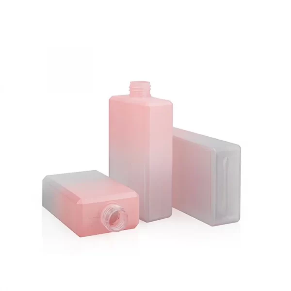 350ml empty petg gradation pink colour bottles with pumps