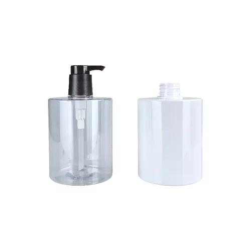 500ml transparent PET round body hand sanitizer bottles