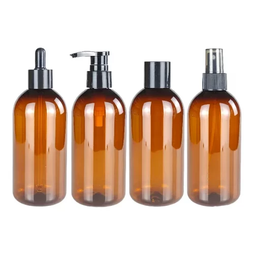 Amber boston round PCR Lotion Bottles