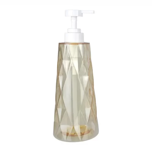 Unique Diamond Finishing PET Plastic Shower Gel Body Wash Bottles