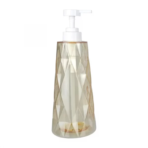 Unique Diamond Finishing PET Plastic Shower Gel Body Wash Bottles