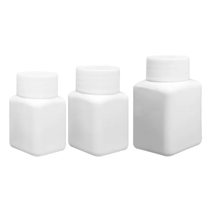 60ml 80ml 90ml wide mouth Square HDPE plastic bottle