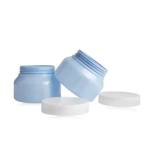 250ml pet round shape blue color cosmetic cream jars