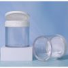 250ml 8oz clear pet round jar with tweezer