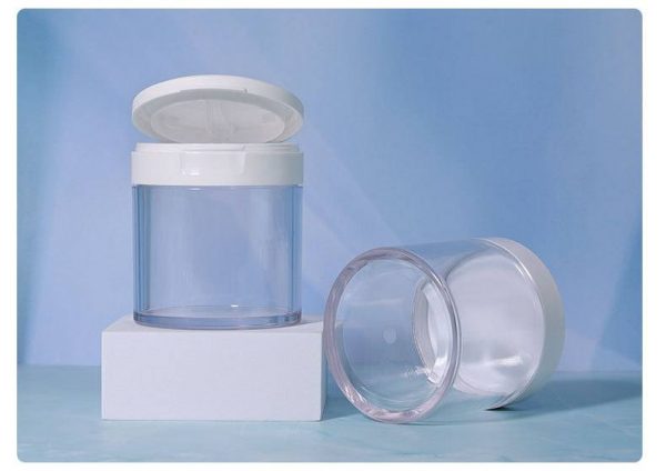 250ml 8oz clear pet round jar with tweezer